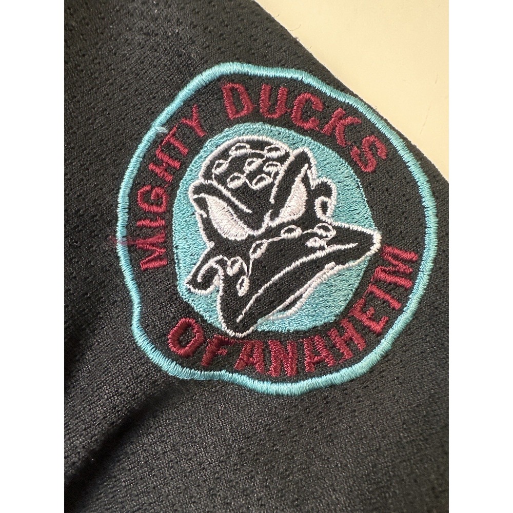Starter Mighty Ducks of Anaheim NHL Jersey Vintage 90s Size Youth 10 Kids Hockey - Picture 10 of 16